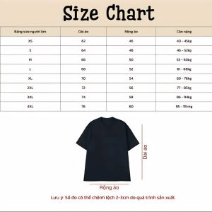 Bảng size áo 2000stshirt