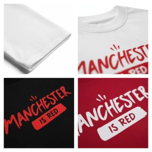 Chi tiết áo thun manchester is red