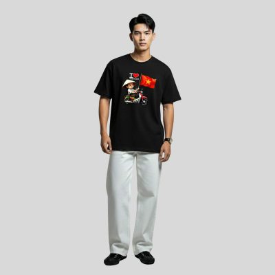 Outfit đơn giản cùng quần jean trắng